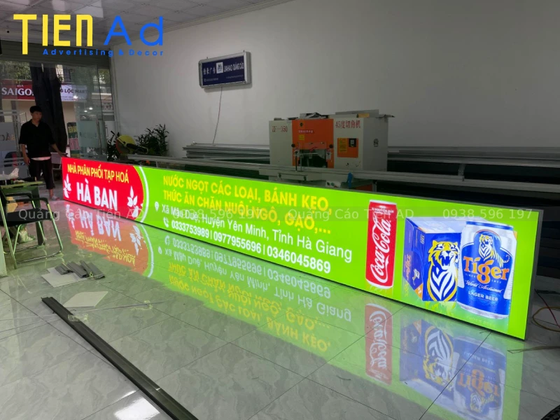 Hộp đèn không viền cửa hàng tạp hóa