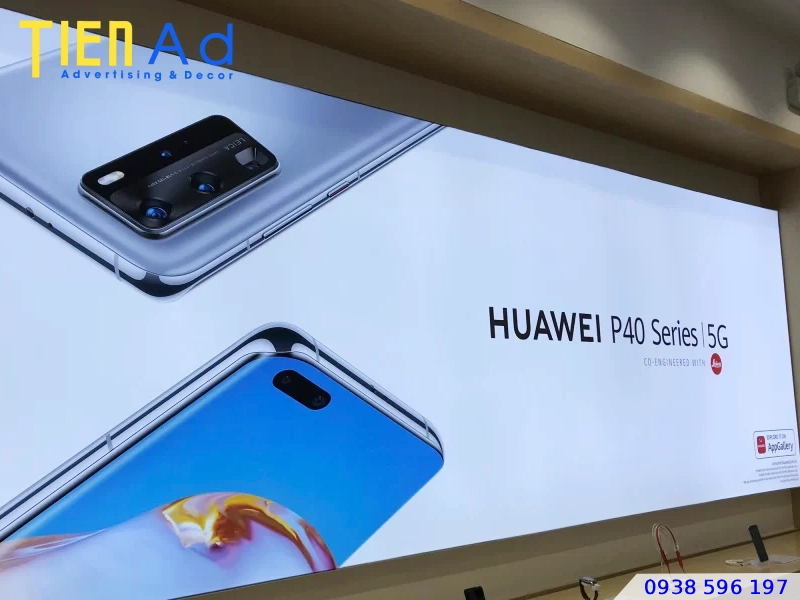Hộp đèn quảng cáo điện thoại Huawei