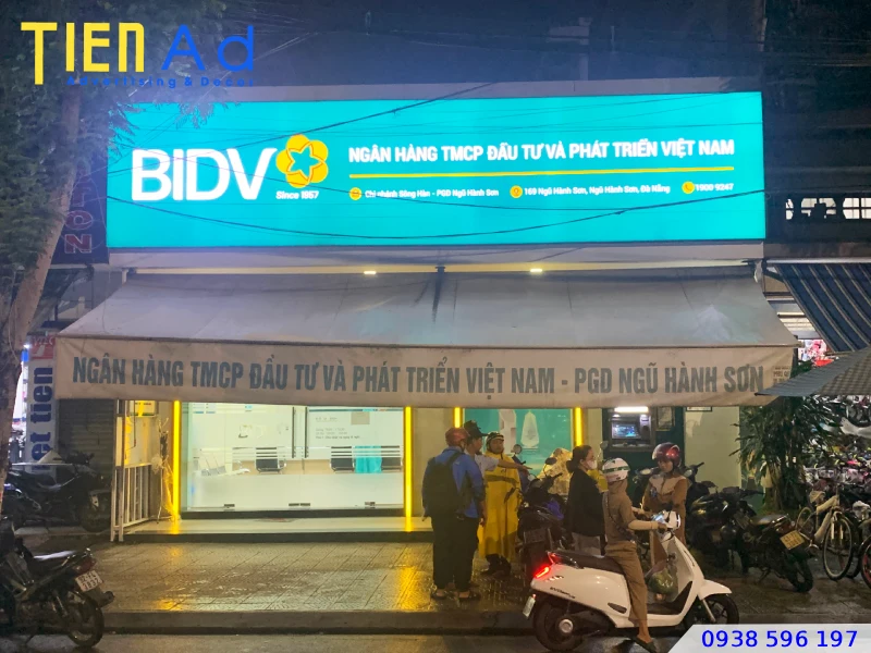 Hộp đèn quảng cáo ngân hàng BIDV