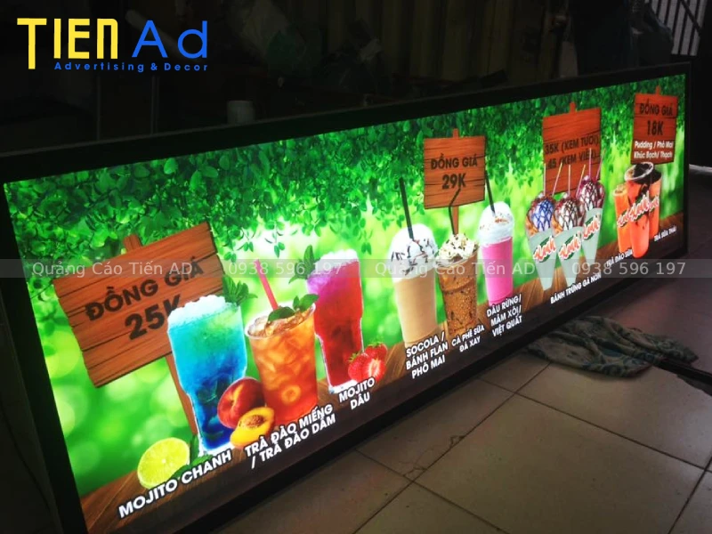 Hộp đèn trà sữa mica có ưu điểm gì