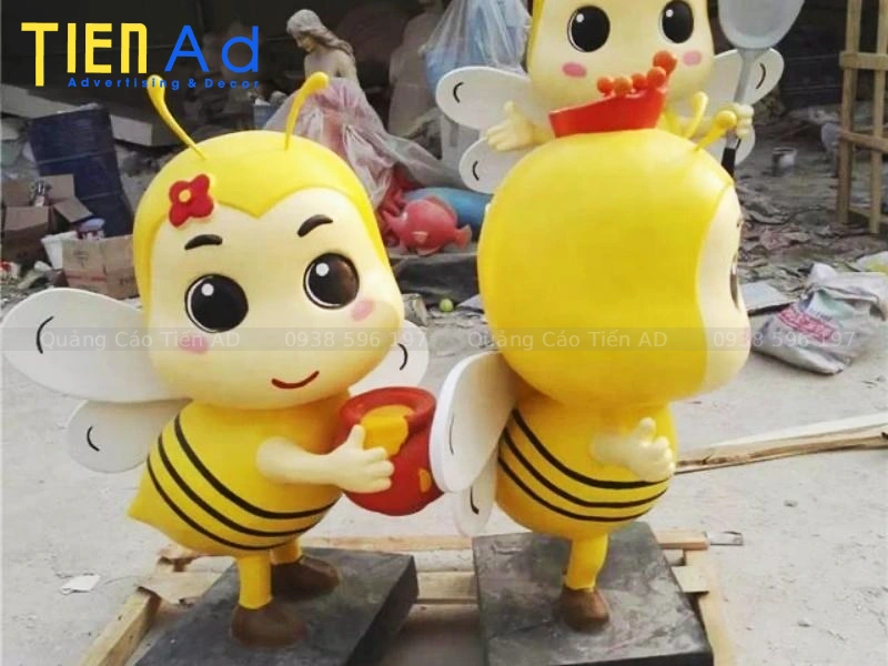 Kích thước phổ biến của mô hình con ong bằng composite