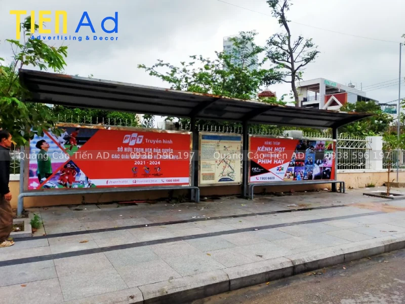 Kích thước tiêu chuẩn khi thi công quảng cáo nhà chờ xe buýt