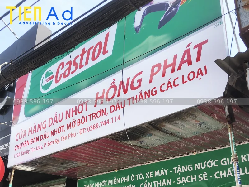 Kinh nghiệm để làm bảng hiệu dầu nhớt đẹp thu hút