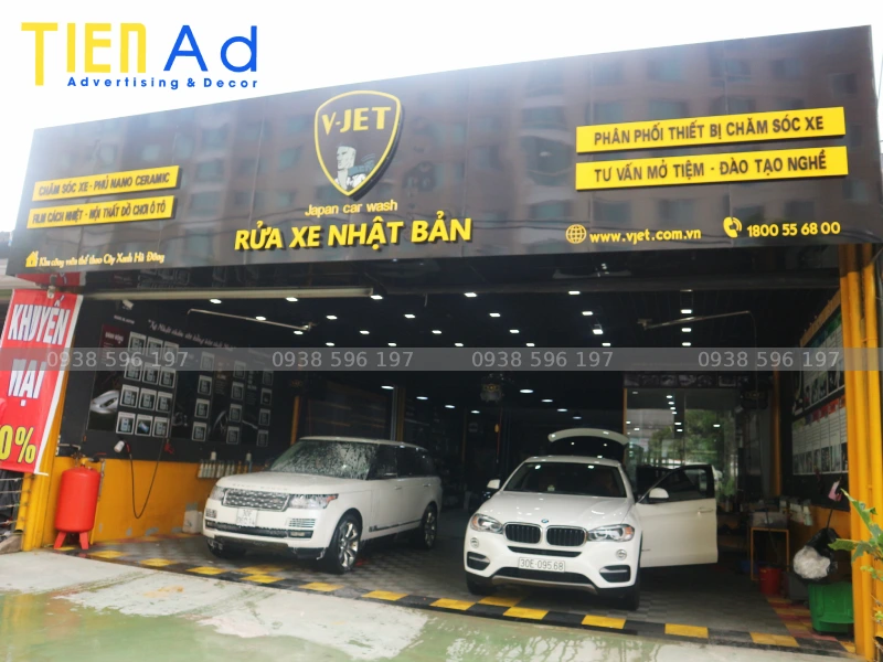 Kinh nghiệm làm bảng hiệu rửa xe bền đẹp ít hư hỏng