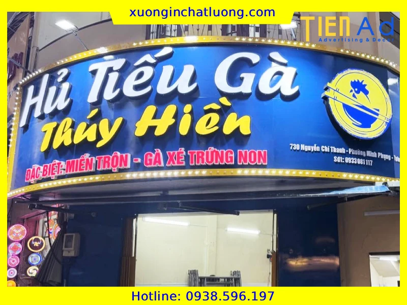 Làm Bảng Hiệu Hủ Tiếu Trọn Gói, Giá Rẻ Tại TP.HCM