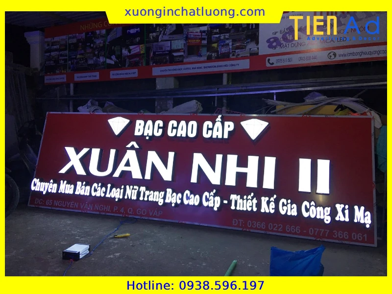 Làm Chữ Nổi Mica Sáng Đèn Led Giá Rẻ Tại TP.HCM