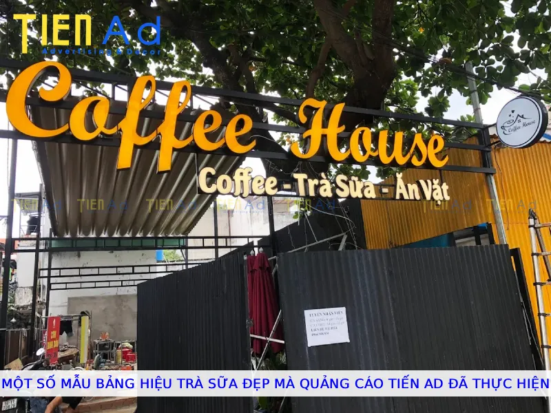 Làm bảng hiệu cafe trà sữa