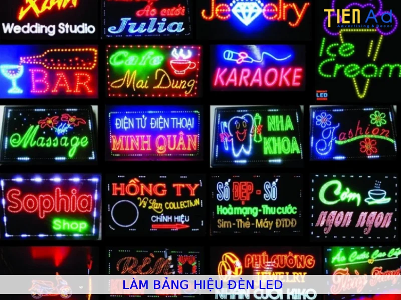 Làm bảng hiệu đèn Led
