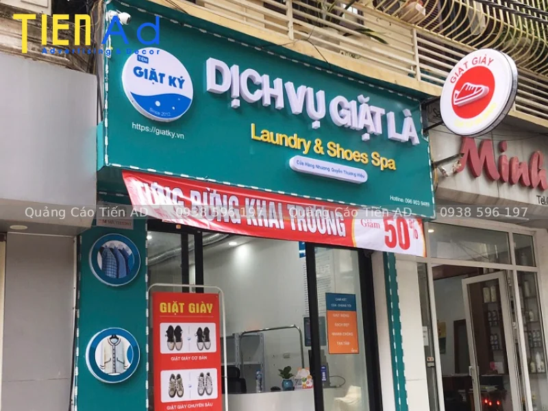 Làm bảng hiệu giặt sấy đẹp cần lưu ý điều gì
