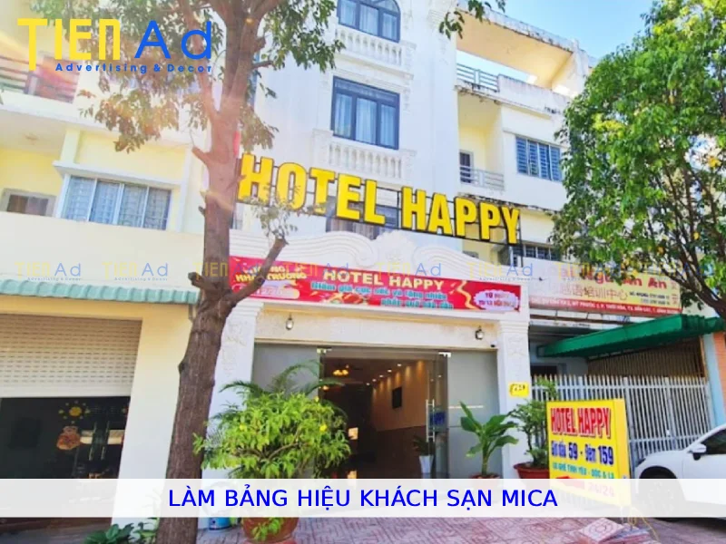 Làm bảng hiệu khách sạn mica