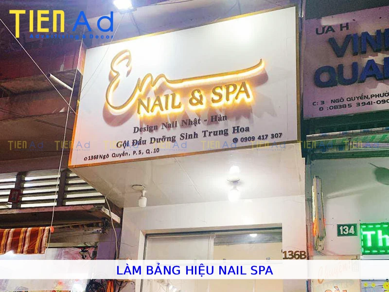 Làm bảng hiệu nail spa