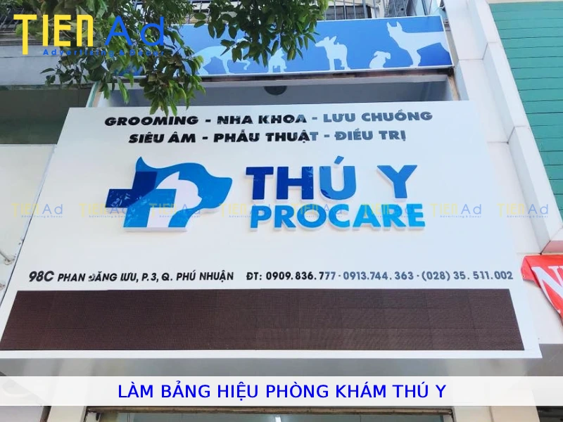 Làm bảng hiệu phòng khám thú y