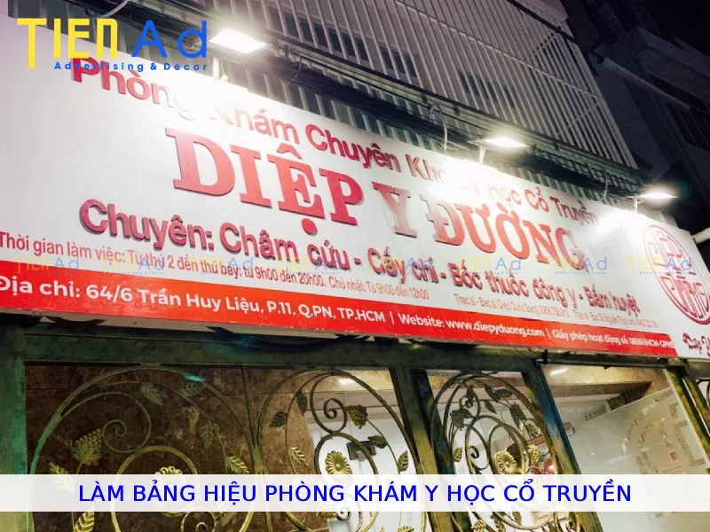 Làm bảng hiệu phòng khám y học cổ truyền