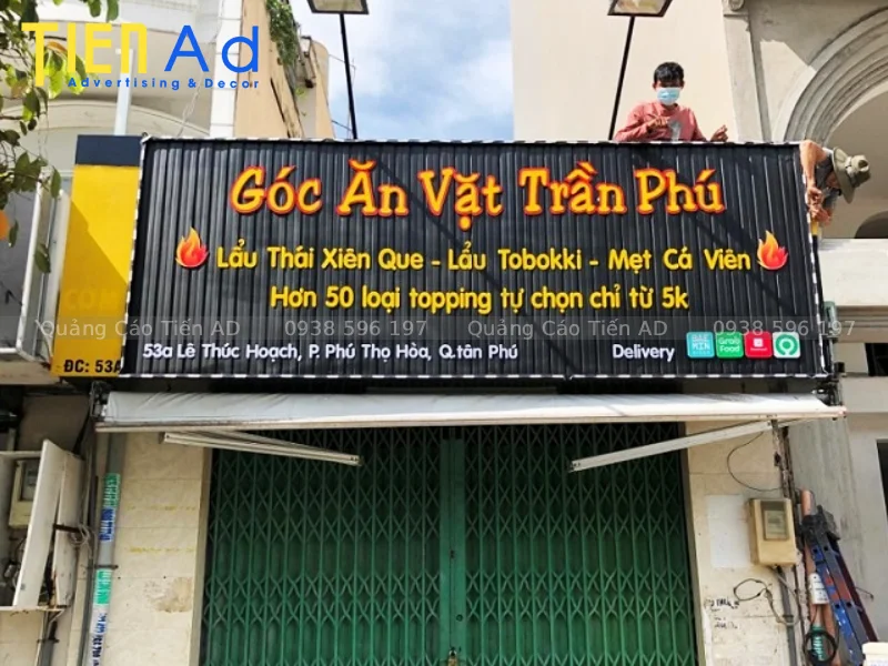 Làm bảng hiệu quảng cáo Quận Tân Phú theo phong cách tối giản có hiệu quả không