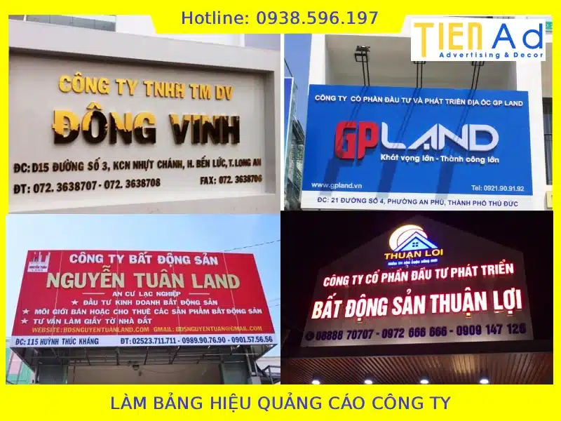 Làm bảng hiệu quảng cáo công ty