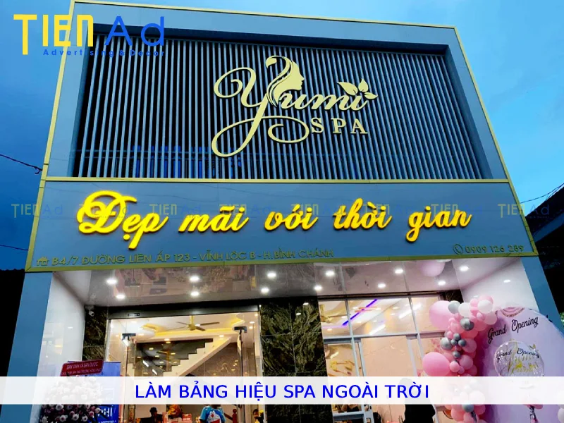 Làm bảng hiệu spa ngoài trời