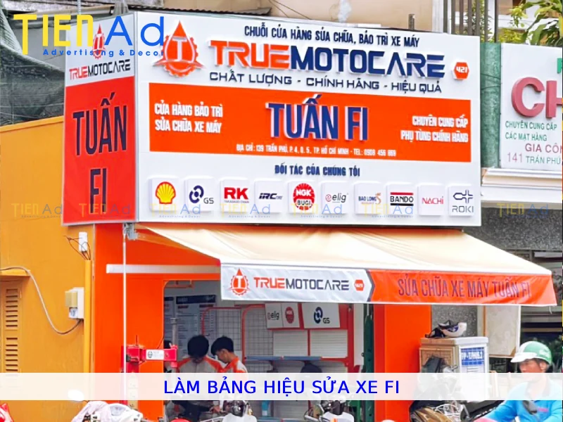 Làm bảng hiệu sửa xe fi