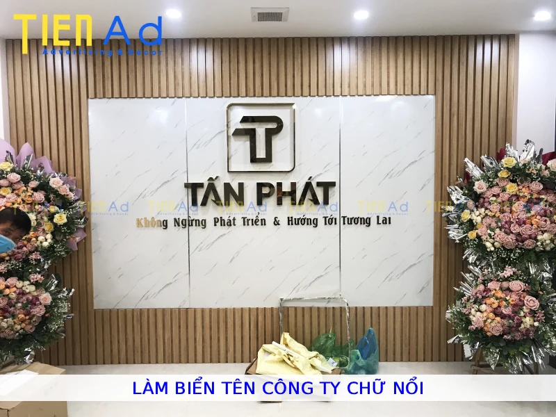 Làm bảng tên công ty chữ nổi