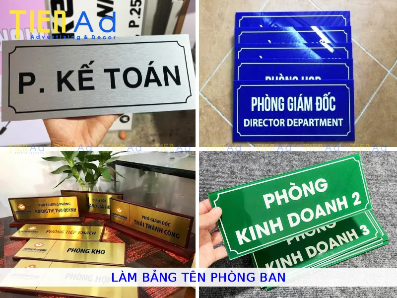 Làm bảng tên phòng ban