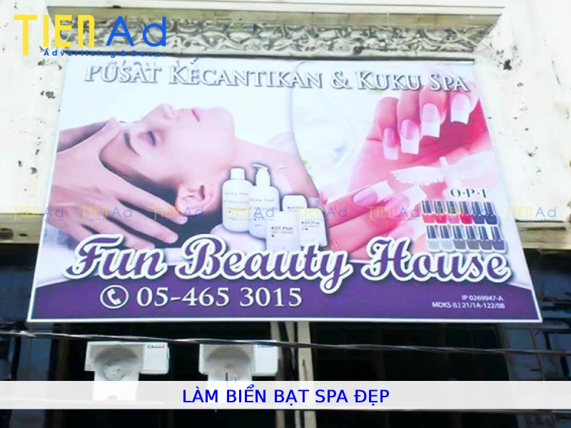 Làm biển bạt spa đẹp
