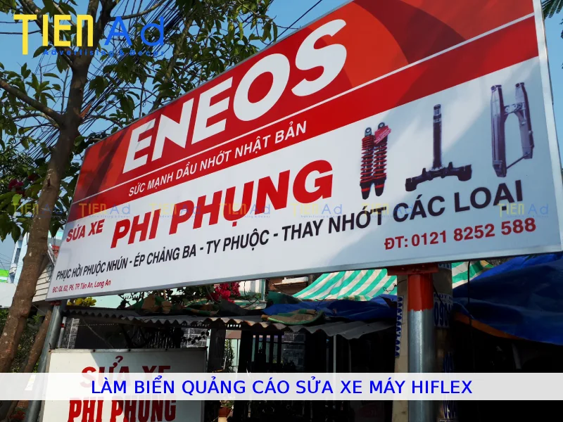 Làm biển quảng cáo sửa xe máy hiflex
