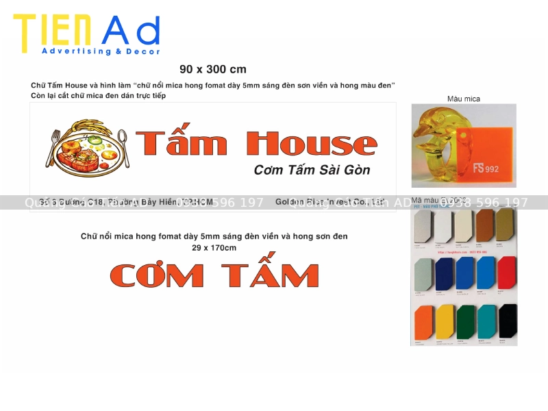 Làm chữ nổi mica