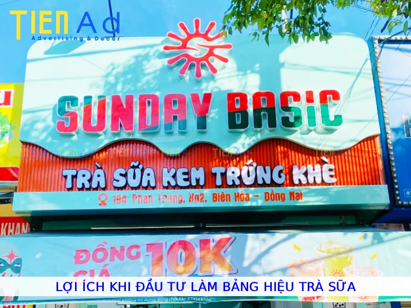 Lợi ích khi đầu tư làm bảng hiệu trà sữa