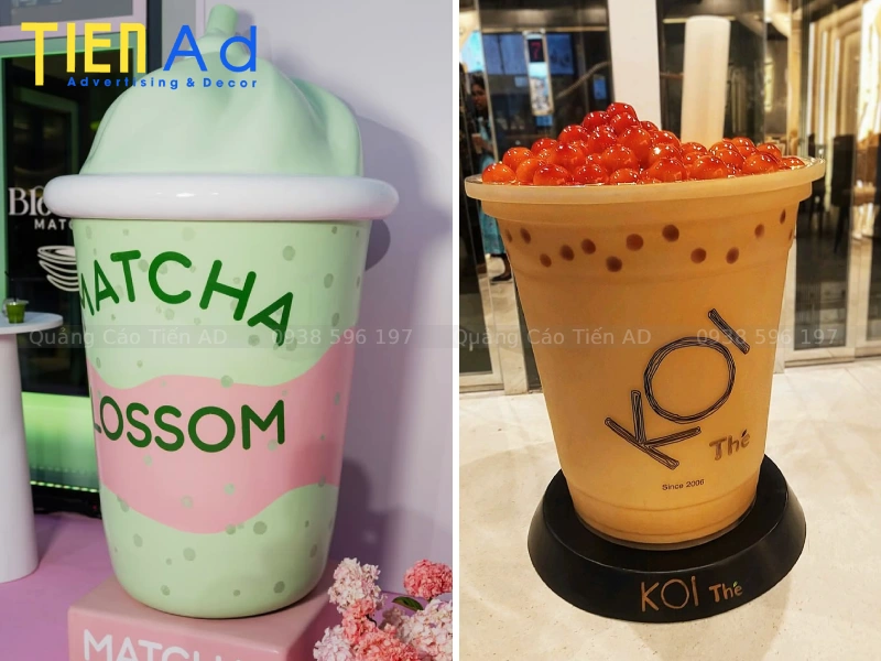 Lợi ích vượt trội khi sử dụng mô hình ly trà sữa khổng lồ để quảng cáo