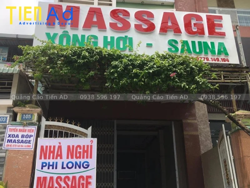 Lưu ý khi đặt làm bảng hiệu massage theo yêu cầu