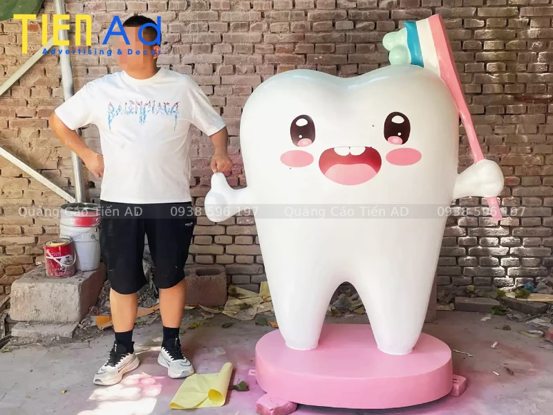 Lưu ý khi đặt làm mô hình mascot cái răng bằng composite