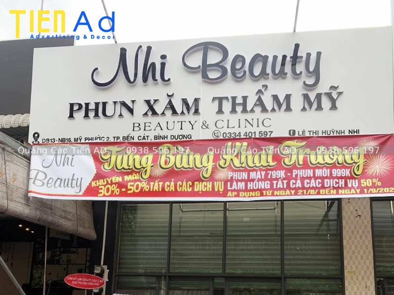 Mẫu bảng hiệu phun xăm thẩm mỹ - 1