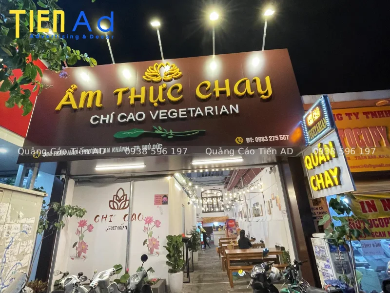 Mẫu bảng hiệu quán chay - 2