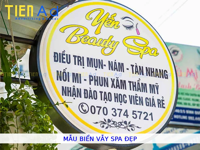 Mẫu biển vẫy spa đẹp
