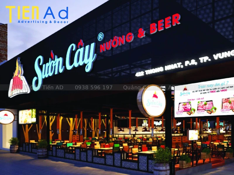 Mẫu chữ nổi mica đèn LED hot nhất hiện nay