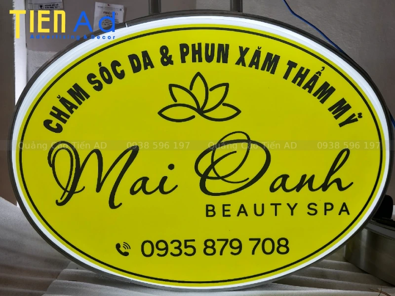 Mẫu hộp đèn hình oval hút nổi - 2