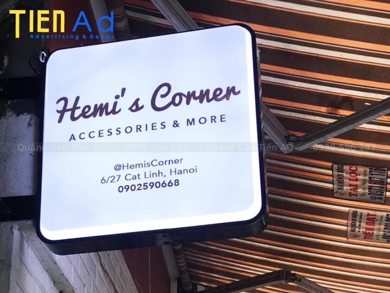 Mẫu hộp đèn hút nổi vuông - 6