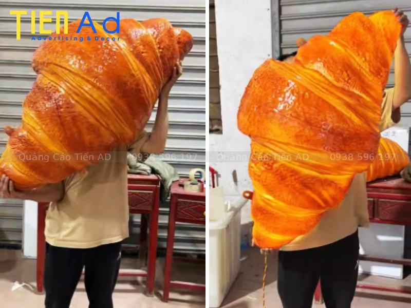 Mẫu mô hình bánh sừng bò composite - 2
