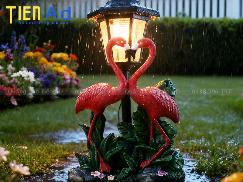 Mẫu mô hình chim hồng hạc composite - 10