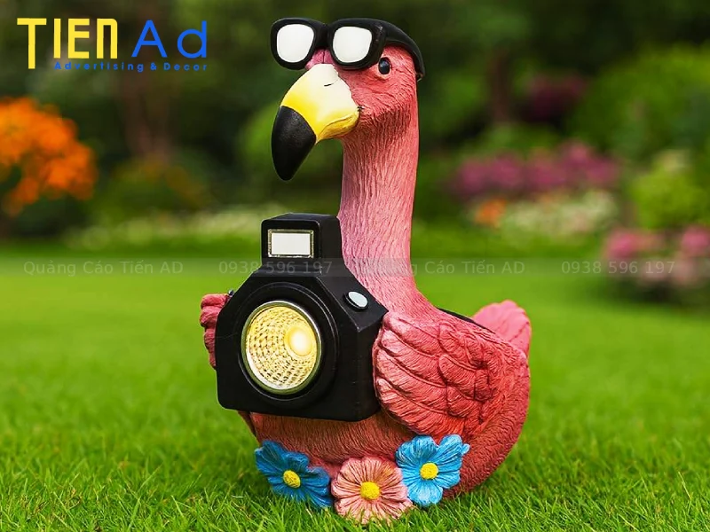 Mẫu mô hình chim hồng hạc composite - 5