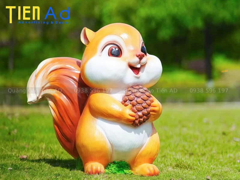 Mẫu mô hình chú sóc nâu composite - 1