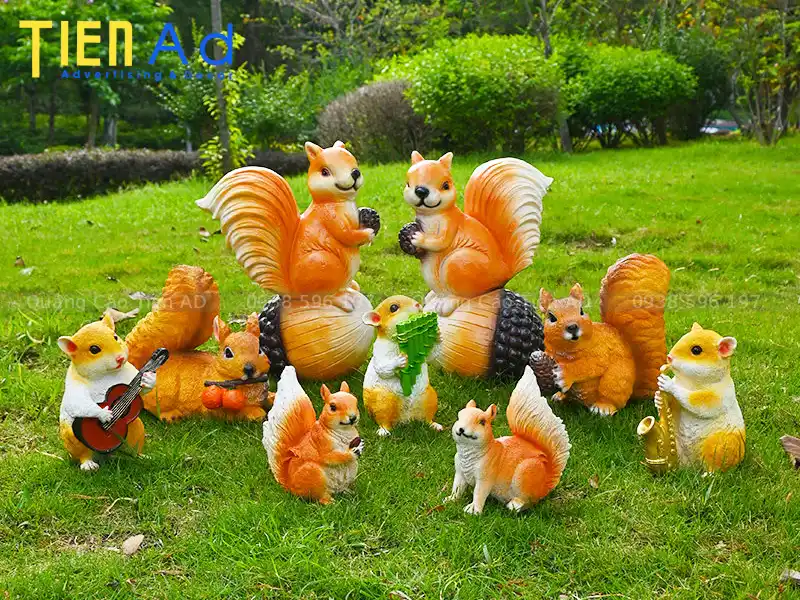 Mẫu mô hình chú sóc nâu composite - 3