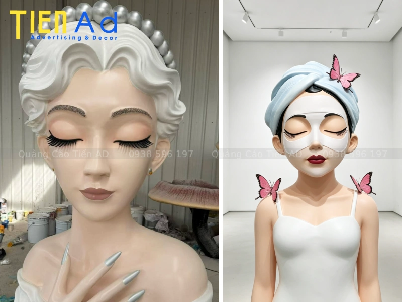 Mẫu mô hình cô gái composite cho spa làm đẹp - 6