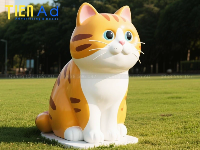 Mẫu mô hình con mèo bằng composite - 1