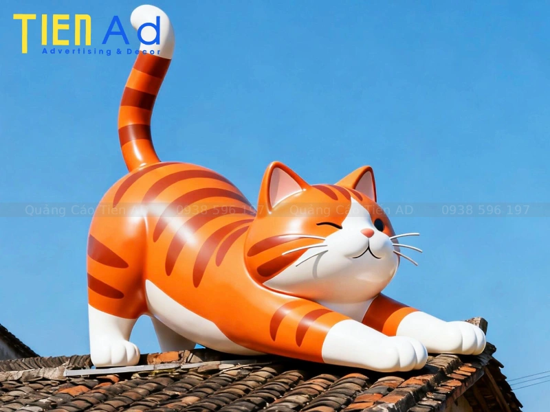 Mẫu mô hình con mèo bằng composite - 3