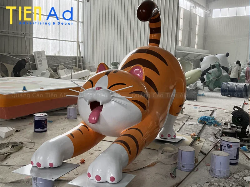 Mẫu mô hình con mèo bằng composite - 5