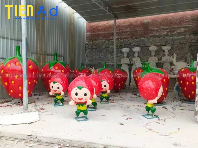 Mẫu mô hình dâu tây bằng composite - 3