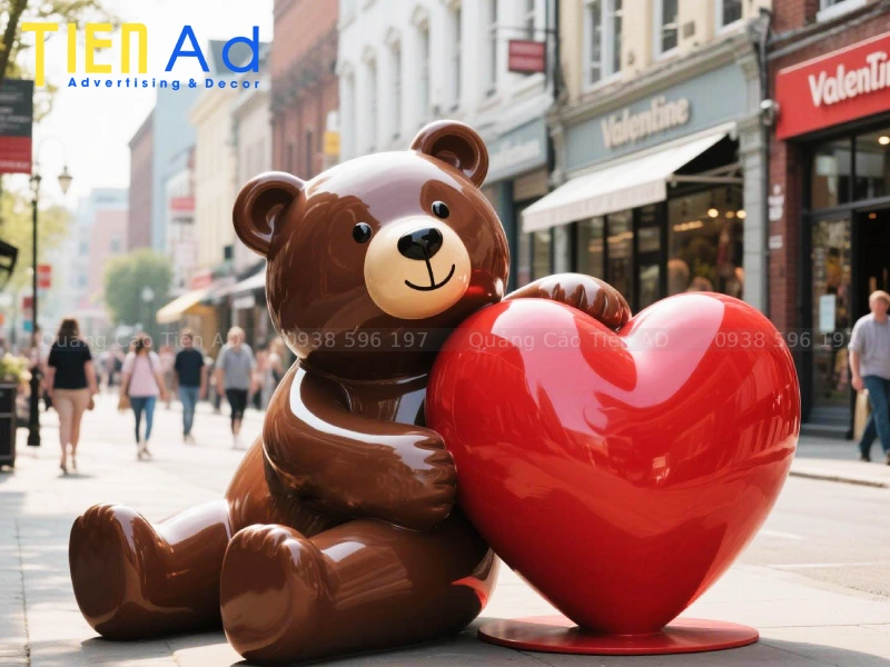 Mẫu mô hình gấu composite trang trí - 1