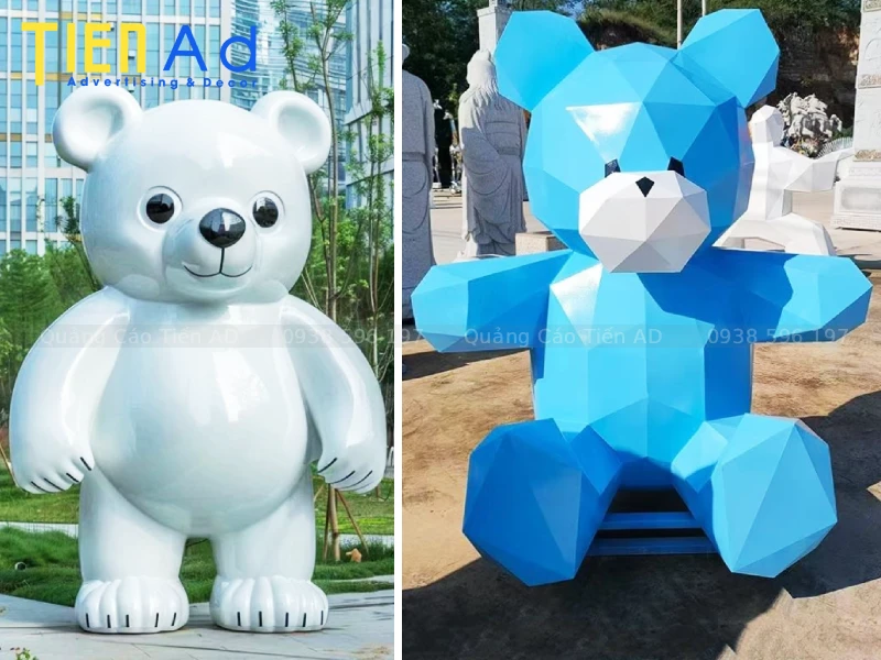 Mẫu mô hình gấu composite trang trí - 4