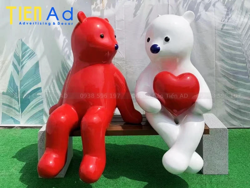 Mẫu mô hình gấu composite trang trí - 5