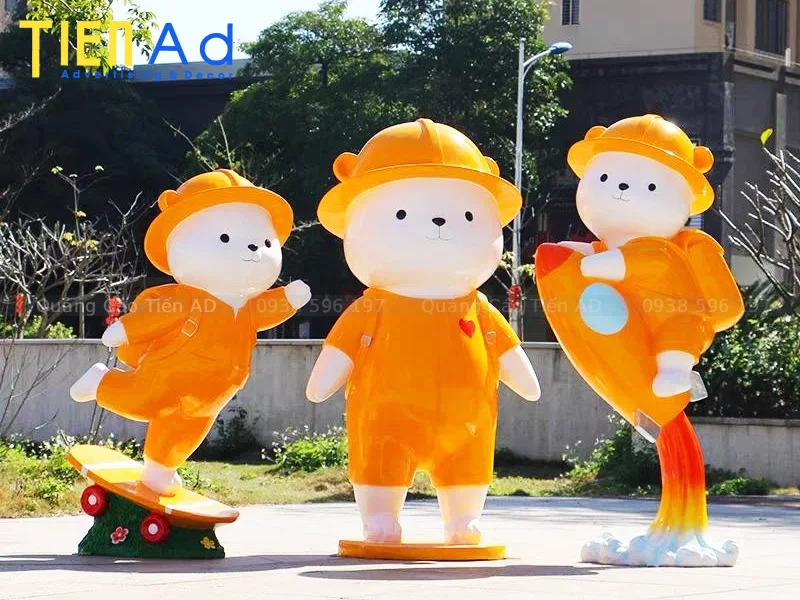 Mẫu mô hình gấu composite trang trí - 7